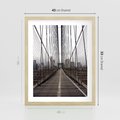 Plakat w ramie 40x50 - Nowoczesna Linia - most, nowoczesna - rama drewno