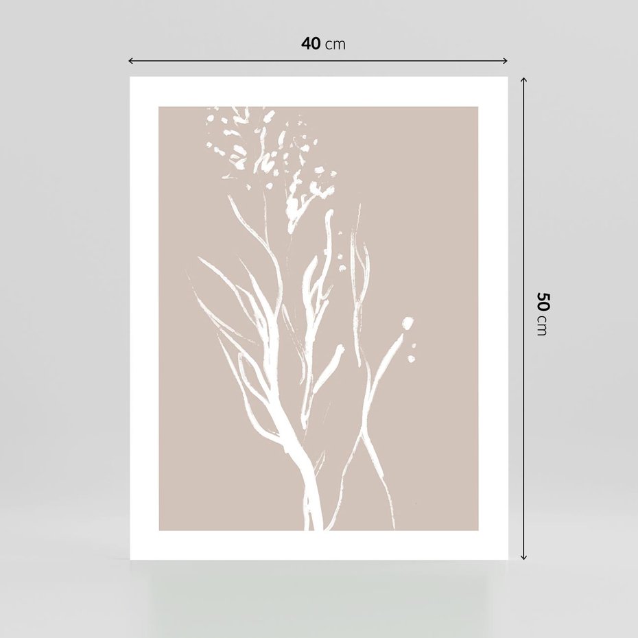 Plakat bez ramy 40x50 - Impresje Pastelowych Nastrojów - minimalistyczny delikatny obraz, beżowe odcienie