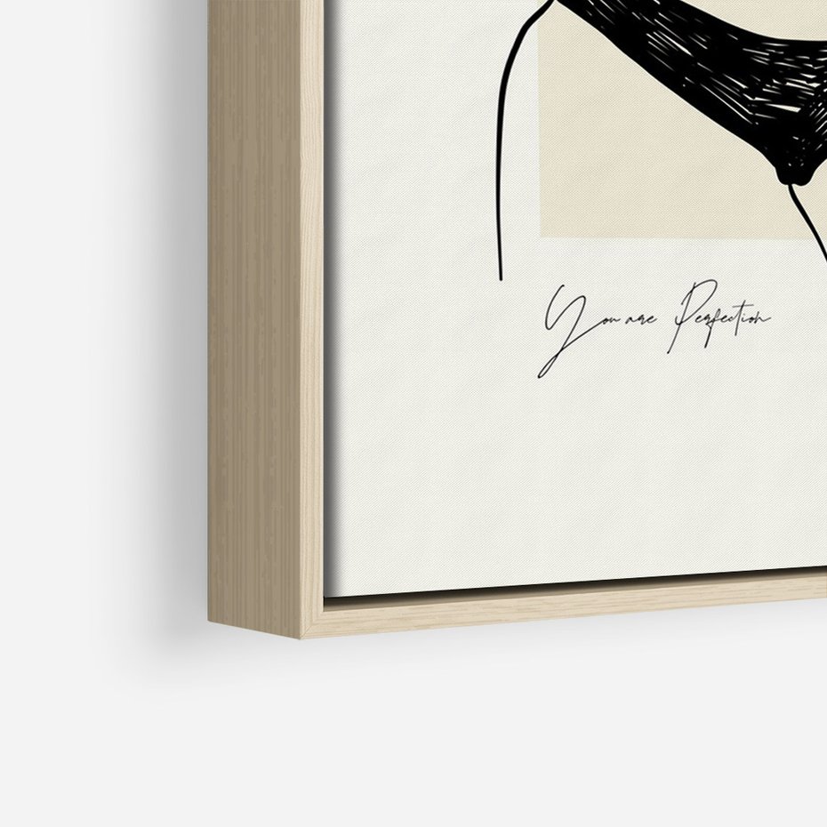 Obraz w ramie 70x100 - Elegancja Kobiecej Formy - nowoczesna sztuka kobieca, plakat - rama drewno