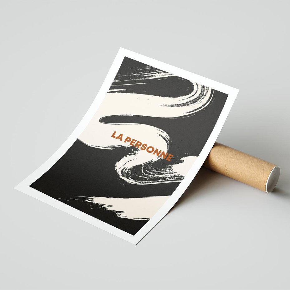 Plakat bez ramy 21x30 - Ciemna Abstrakcja - abstrakcja w ciemnych kolorach, czarny