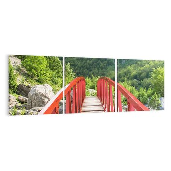 Obraz na płótnie 120x40 - Most do przygody - góry, most