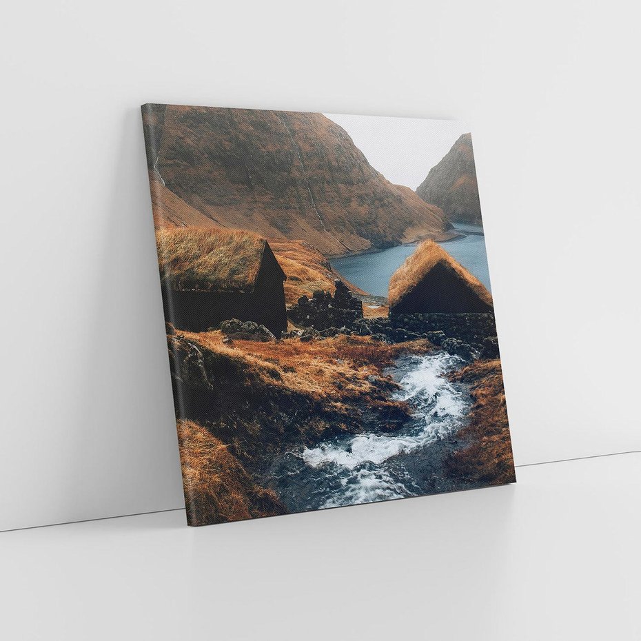 Obraz na płótnie 50x50 - Spokój Natury - skandynawski, pejzaż