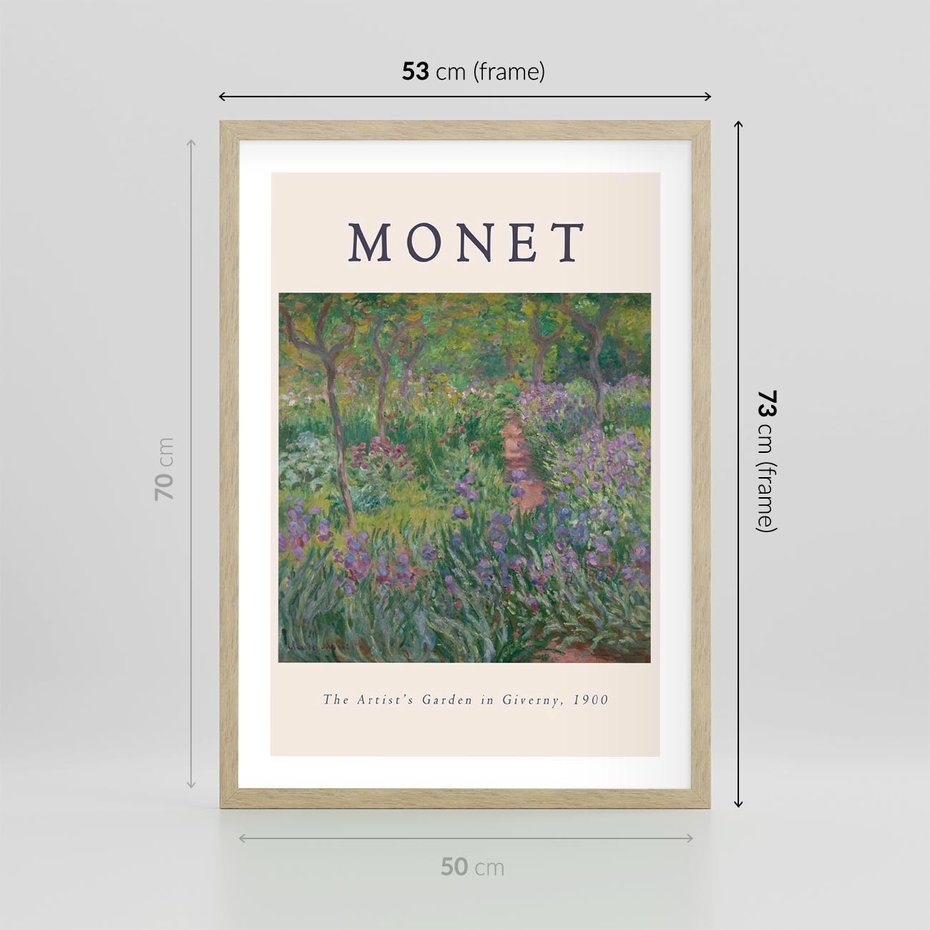 Plakat w ramie 50x70 - Reprodukcja Moneta - Monet, reprodukcja - rama drewno