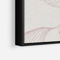 Obraz w ramie 70x100 - Szept marzeń i tajemnic - abstrakcyjne, roślinne ornamenty - rama czarna