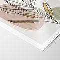 Plakat bez ramy 21x30 - Impulsy Subtelnej Harmonii - abstrakcyjny obraz boho, liście
