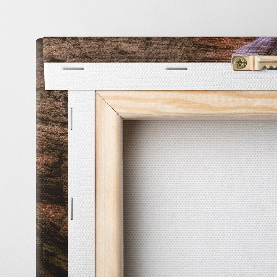 Obraz na płótnie 120x40 - Barwna Harmonia - strumień, las