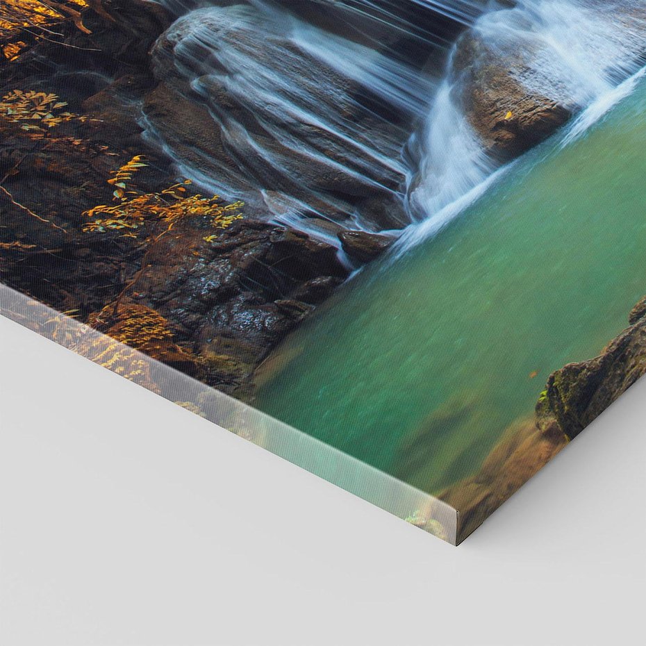 Obraz na płótnie 120x80 - Magia kolorów - jesień, las