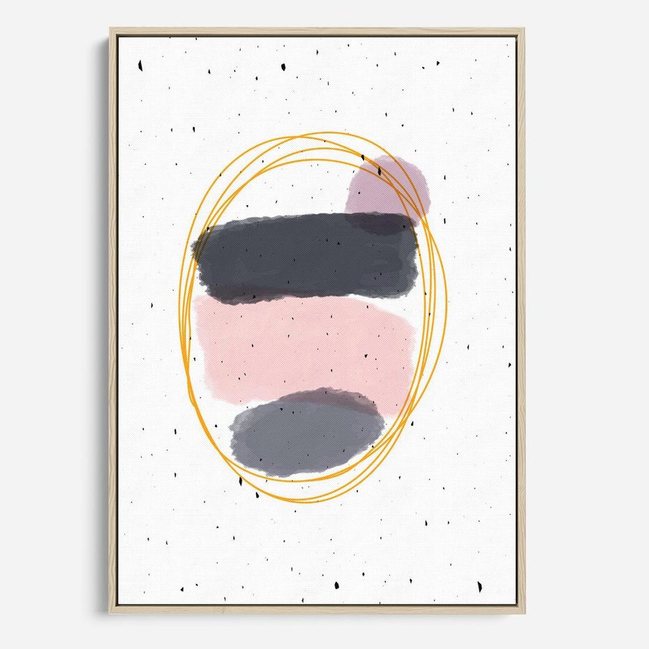 Obraz w ramie 70x100 - Migocące Odbicia - abstrakcyjna kompozycja, jak ręcznie malowana - rama drewno