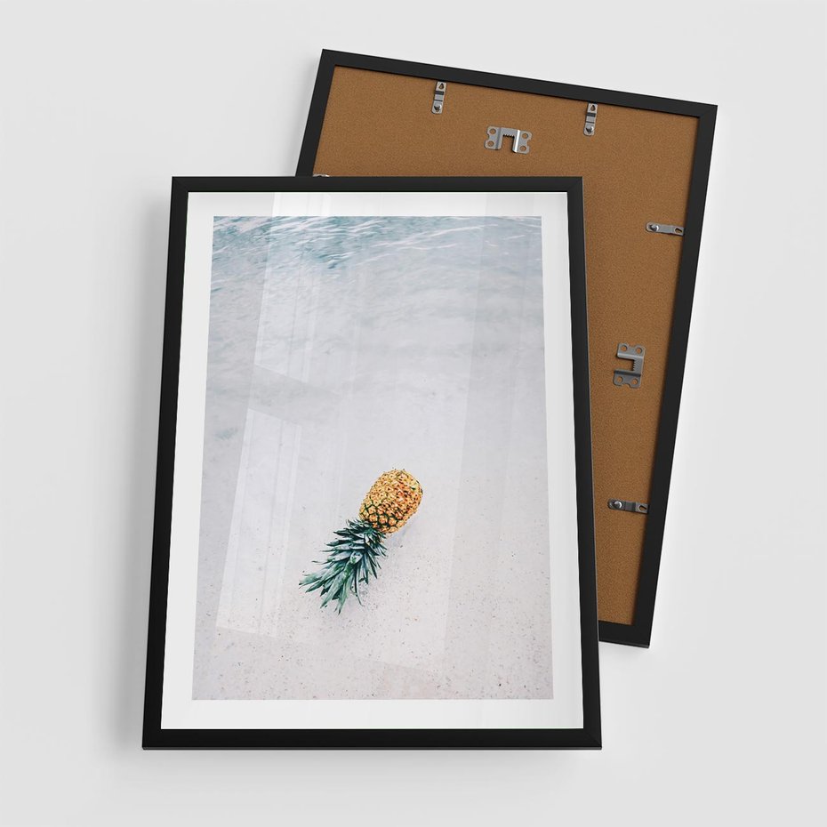 Plakat w ramie 50x70 - Smak Tropików - morze, plaża - rama czarna