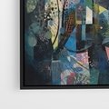 Obraz w ramie 50x70 - Rozbijając Granice Kreatywności - abstrakcyjny obraz, sztuka abstrakcji - rama czarna