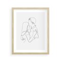 Plakat w ramie 40x50 - Bezgraniczne Przenikanie - para zakochanych, kobieta i mężczyzna - rama drewno