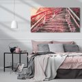 Obraz na płótnie 120x60 - Schody prowadzące do nieznanych ścieżek - schody, ścieżka