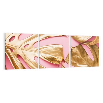 Obraz na płótnie 150x50 - Przyjemność w Naturze - złote, liście