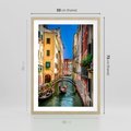 Plakat w ramie 50x70 - Romantyczna Gondola - Wenecja, gondola - rama drewno
