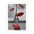 Plakat bez ramy 50x70 - Czarno-biała magia Eiffla - Eiffla, Paryż