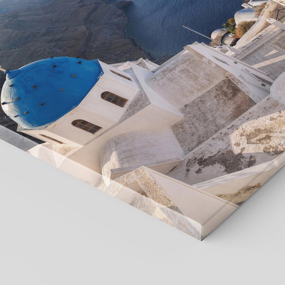 Obraz na płótnie 50x70 - Błękitne Przezycia - Santorini, morze