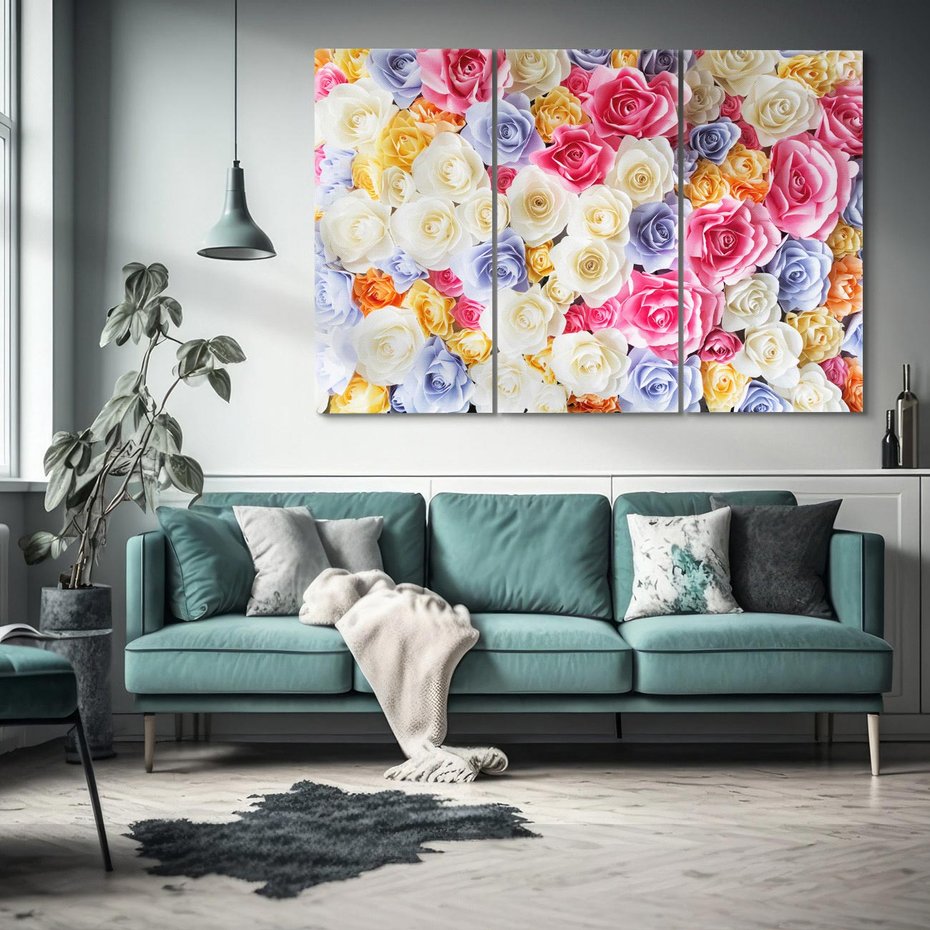 Obraz na płótnie 120x80 - Elegancja w kwiatach - kwiaty, róże