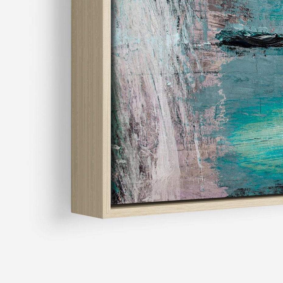 Obraz w ramie 70x50 - Odbicie utraconych barw - abstrakcja, niepokój - rama drewno