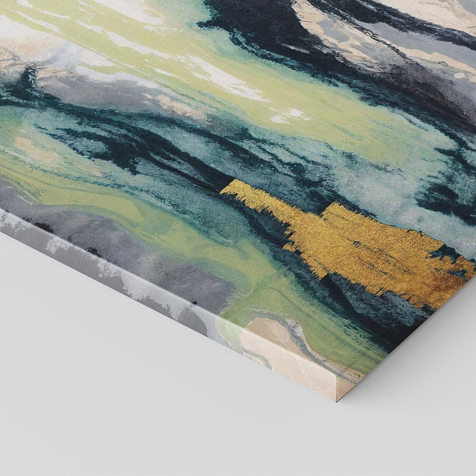 Obraz na płótnie 100x70 - Sfumowane zmysły artysty - rozmyte kolory, zieleń