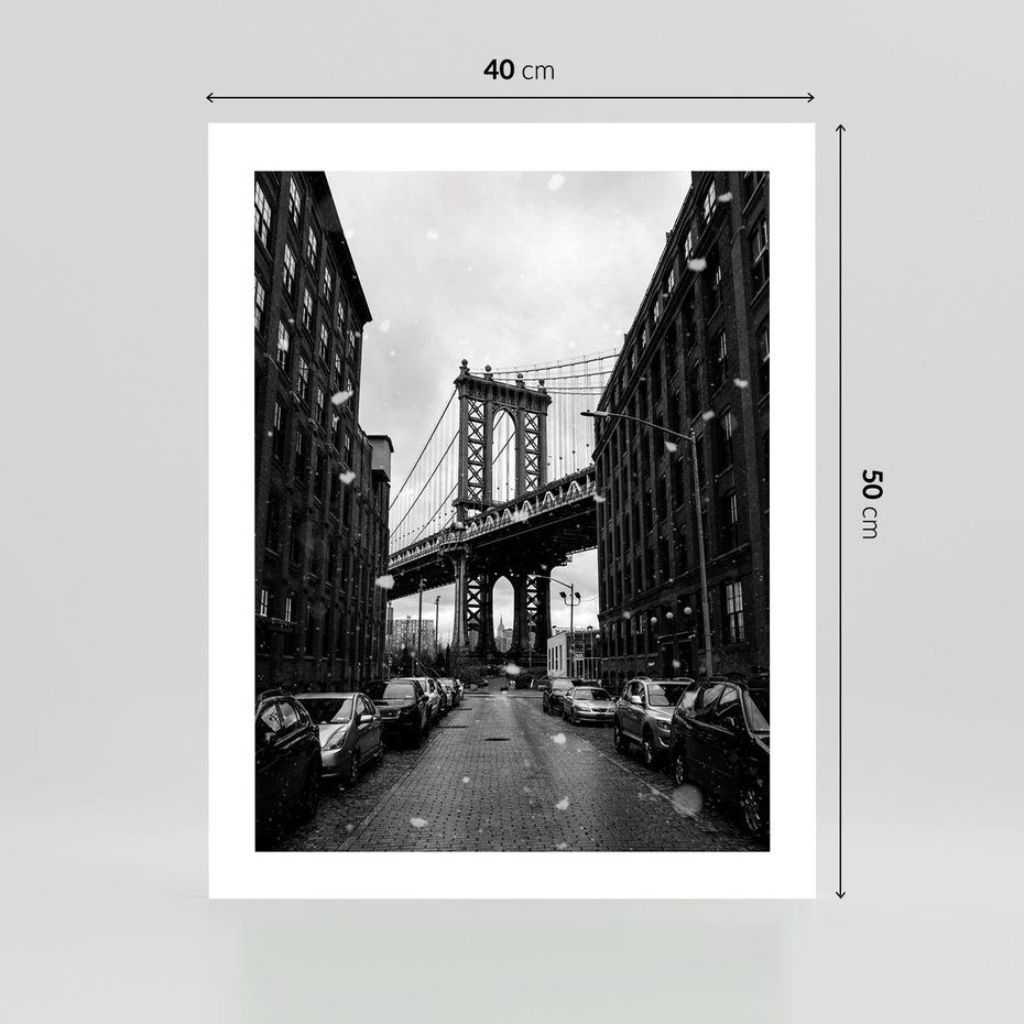 Plakat bez ramy 40x50 - Ikona Miasta - Nowy Jork, most