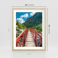 Plakat w ramie 40x50 - Most do przygody - góry, most - rama drewno