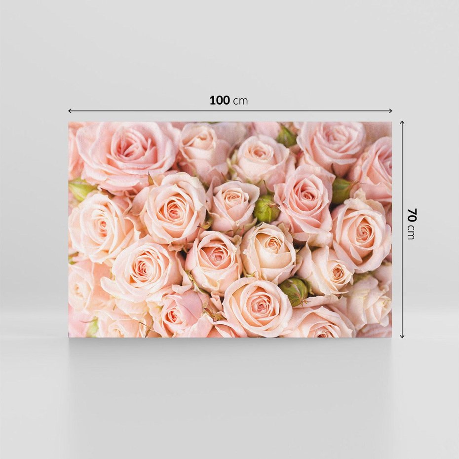 Obraz na płótnie 100x70 - Delikatność róż - piękno natury - róże, kwiaty