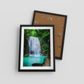 Plakat w ramie 30x40 - : Moc Natury - wodospad, rzeka - rama czarna