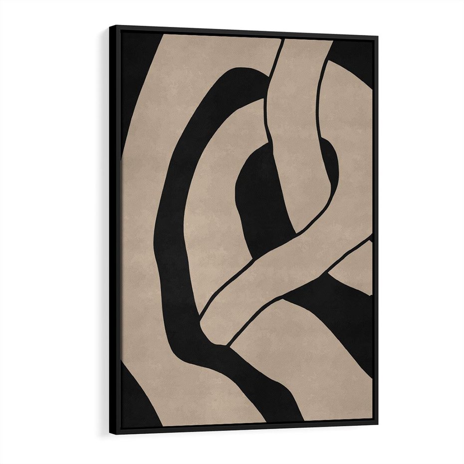 Obraz w ramie 70x100 - Obce Wariacje - abstrakcyjne linie, mroczny plakat - rama czarna