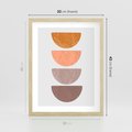Plakat w ramie 30x40 - Minimalizm i Geometria - minimalistyczny obraz, mid-century styl - rama drewno
