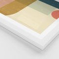 Plakat w ramie 30x40 - Geometryczna Grafika na Plakacie - geometryczna nowoczesna grafika, minimalizm - rama biała
