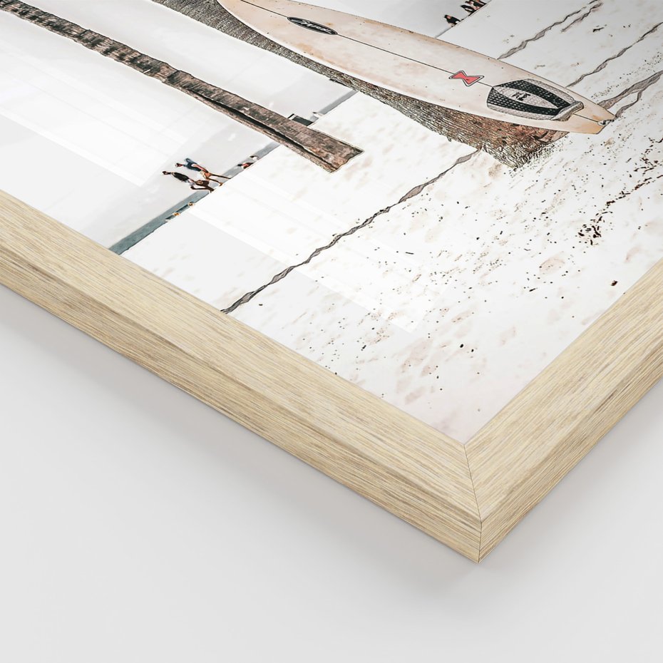 Zestaw obrazy w ramie 40x50 galeria - Lato, palmy, plaża, wakacje - rama drewno