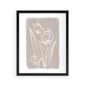 Plakat w ramie 40x50 - Pastelowe Nastroje - nowoczesny subtelny plakat, beżowy - rama czarna
