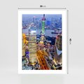 Plakat bez ramy 30x40 - Wzgórza Mieściny - wieżowce, miasto