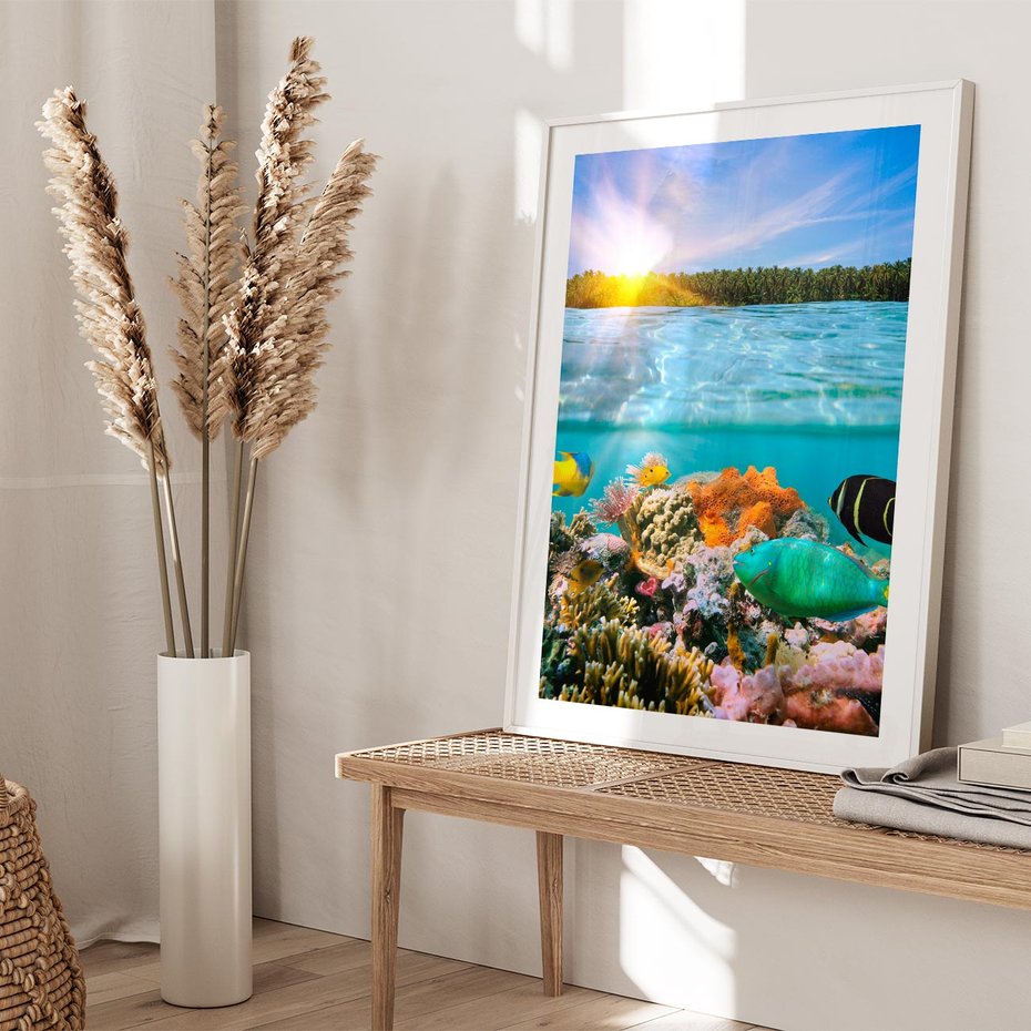 Plakat bez ramy 40x50 - Rafa Koralowa - Podwodne Cuda - rafa, koralowa