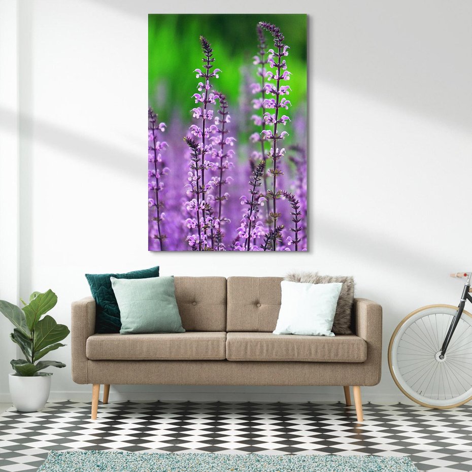 Obraz na płótnie 50x70 - Lawendowy urok - lawenda, kwiaty