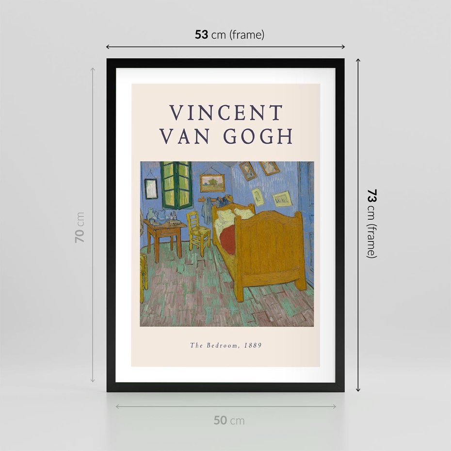 Plakat w ramie 50x70 - Reprodukcja van Gogha - vincent van gogh, reprodukcja - rama czarna