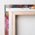 Obraz na płótnie 60x60 - Z Głową w Kwiatach - obraz olejny, sztuka nowoczesna