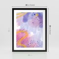 Plakat w ramie 40x50 - Migotliwe Wnętrza Kształtów - abstrakcyjny plakat, pastelowe kolory - rama czarna