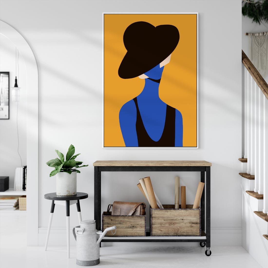 Obraz w ramie 50x70 - Zaklęte Zniknięcie - sztuka nowoczesna, plakat - rama biała