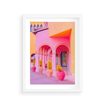 Plakat w ramie 50x70 - Marokańskie pastele - marokański, pastele - rama biała