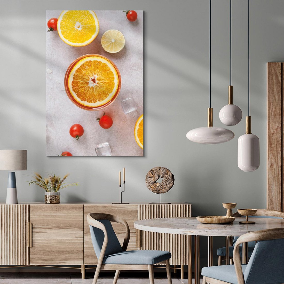 Obraz na płótnie 70x100 - Cytryny i Pomarańcze - Owoce Letniego Słońca - cytryny, pomarańcze