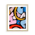 Plakat w ramie 40x50 - Kolory Komiksu - abstrakcyjne formy, komiksowy styl - rama drewno