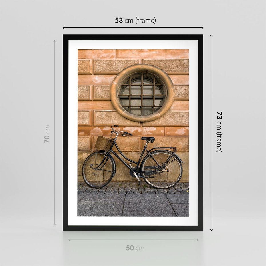 Plakat w ramie 50x70 - Holenderska Ikona - rower, Holandia - rama czarna
