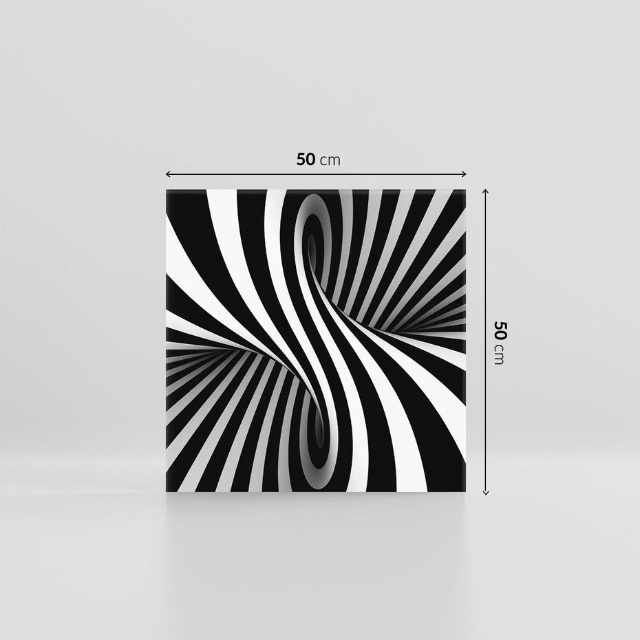 Obraz na płótnie 50x50 - Kolorowa Abstrakcja: Inspiracje Zebry - abstrakcja, 3d