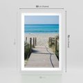 Plakat w ramie 50x70 - Żywa Natura - plaża, morze - rama biała