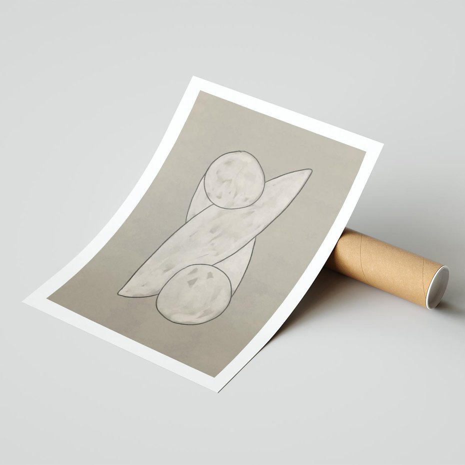 Plakat bez ramy 21x30 - Zaklęte Anomalie - nowoczesna geometryczna sztuka, loftowe wnętrze