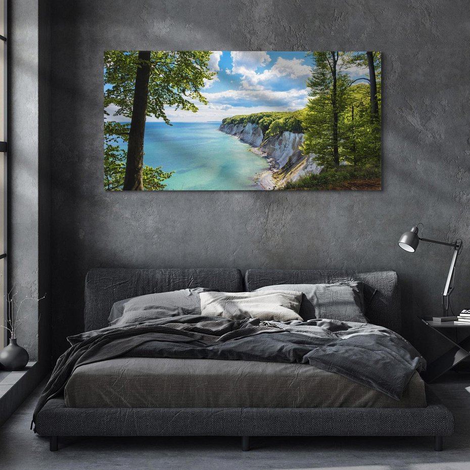 Obraz na płótnie 120x60 - Morze: siła skał na brzegu" - morze, skały