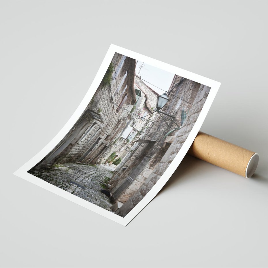 Plakat bez ramy 21x30 - Malownicza uliczka we Włoszech - uliczka, Włoch