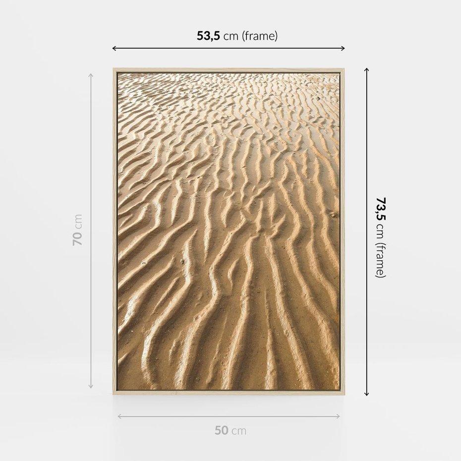 Obraz w ramie 50x70 - Piasek i Nieskończoność - pustynia, piasek - rama drewno