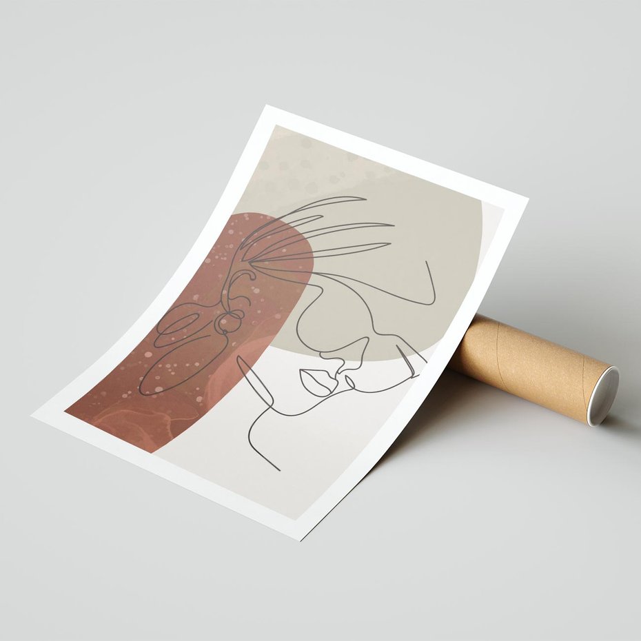 Plakat bez ramy 21x30 - Kreatywność na Tle Plam - abstrakcyjna grafika, plamy